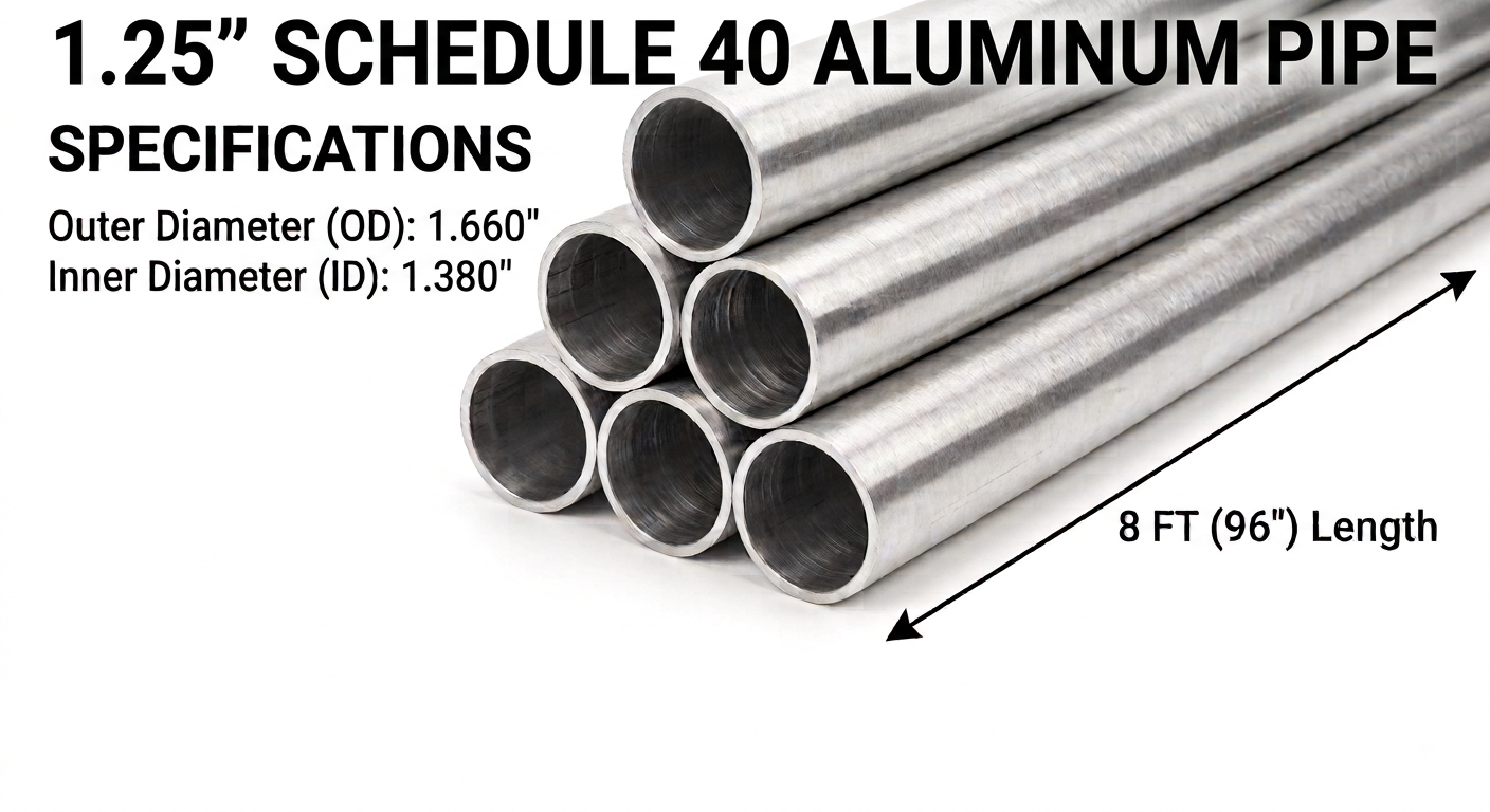 Revolver Outdoors Satin Anodized Frame Pipe (8') - Schedule 40