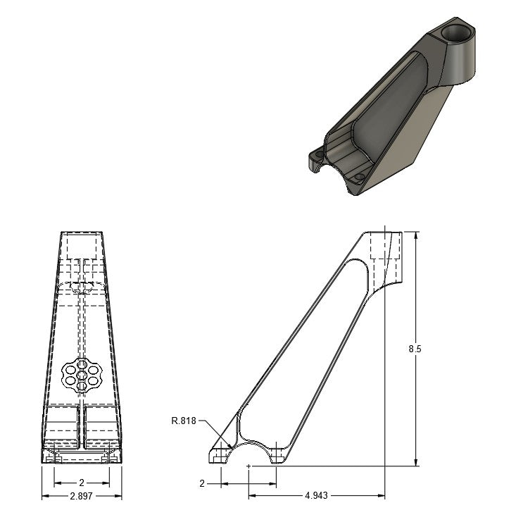 1.25” TALL Oar Tower